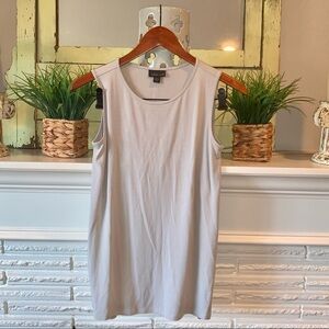 J. Jill Stretch Scoop Neck Light Gray Sleeveless Tunic Top Size XSP NEW